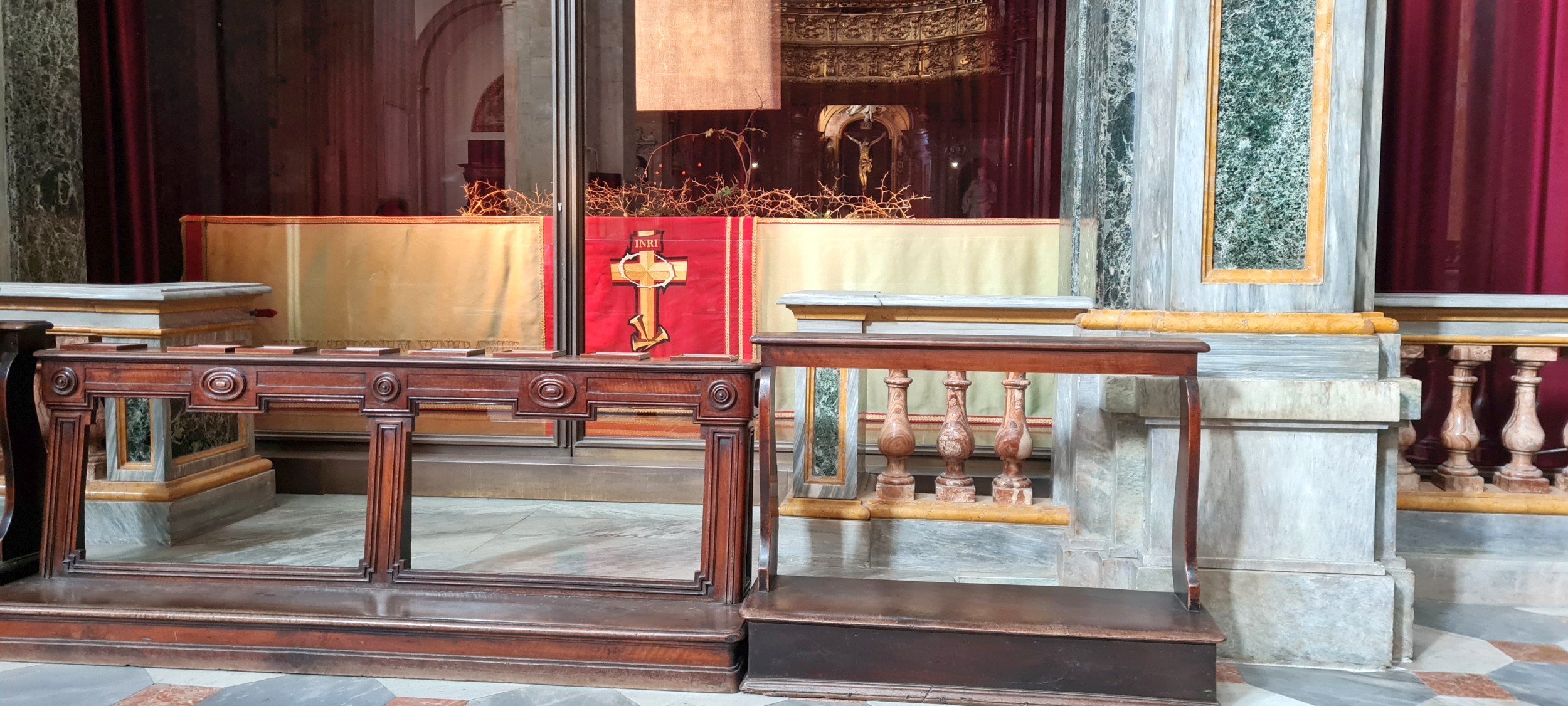 Full-length modern photograph of the Shroud of Turin